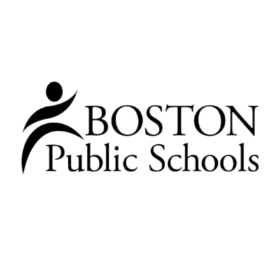 Boston Public Schools logo with a stylized figure to the left of the district name.