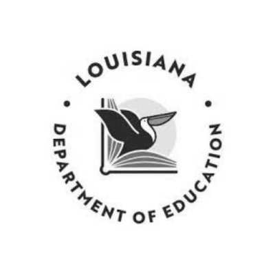 Louisiana Department of Education logo featuring a stylized pelican above the department name.