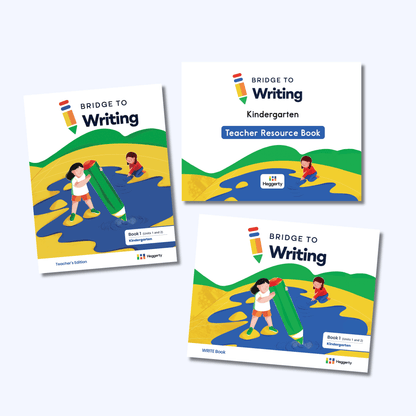 Bridge to Writing Kindergarten Teacher's Edition, Teacher Resource Book, and WRITE Book, Book 1 Units 1 and 2