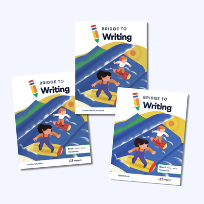 Bridge to Writing Third Grade Teacher's Edition, Teacher Resource Book, and WRITE Book, Book 1 Units 1 and 2