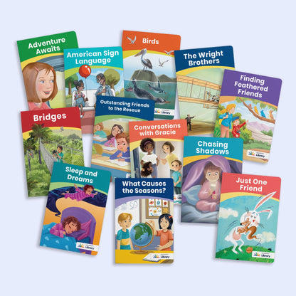 Heggerty Grade 3 Library Series 1 featuring twelve decodable books for advanced decoding and fluency, with themes like birds, bridges, and friendship.