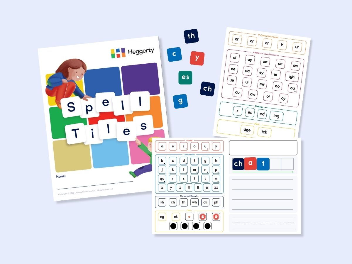 Magnetic spelling tiles set with color-coded phonics boards and designated word-building areas for individual practice.