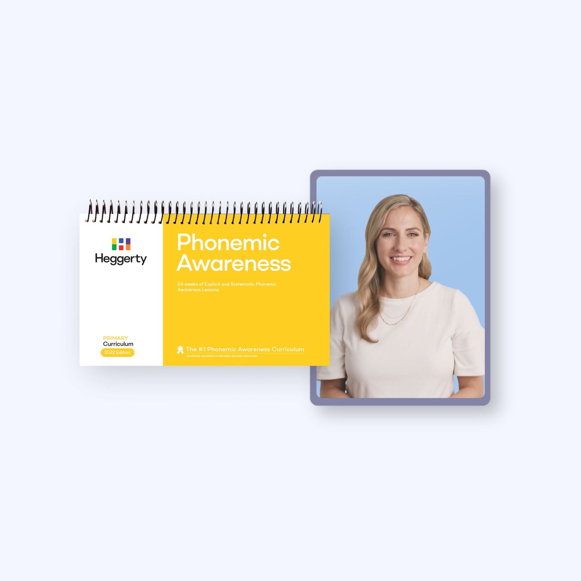 Heggerty Primary Phonemic Awareness Curriculum bundle including the manual and myHeggerty digital access for online lessons and teacher supports.