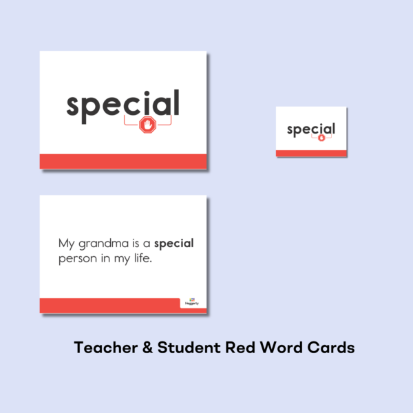 Grade 2 Red Word Cards